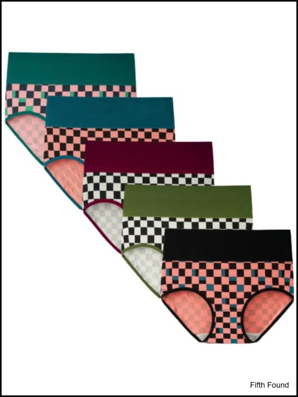 Women's High Waisted Cotton Underwear Full Coverage Briefs 5-Pack